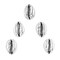 The Bead Chest Silver Cowrie Shells (Set of 5): Metal Beads for DIY Crafts & Jewelry-Making Inspired by African Sea Shells
